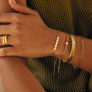 Golden Texture Bangle - MeOcean